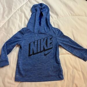 Nike 18 months blue dri-fit hooded sweatshirt